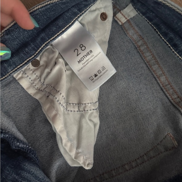 MOTHER denim crop step chew Dancing on coals size 28 - Picture 7 of 10